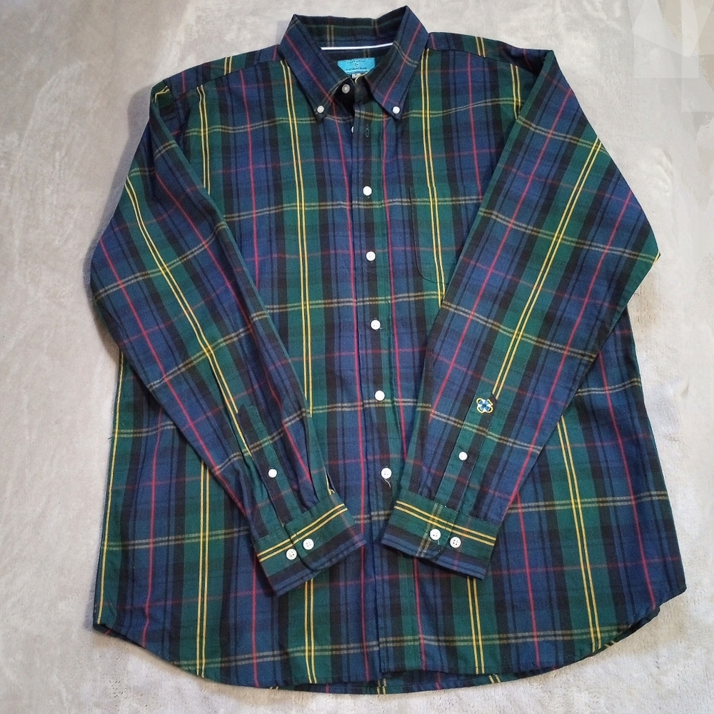 Castaway Clothing Nantucket Island Plaid Button Down Shirt XL